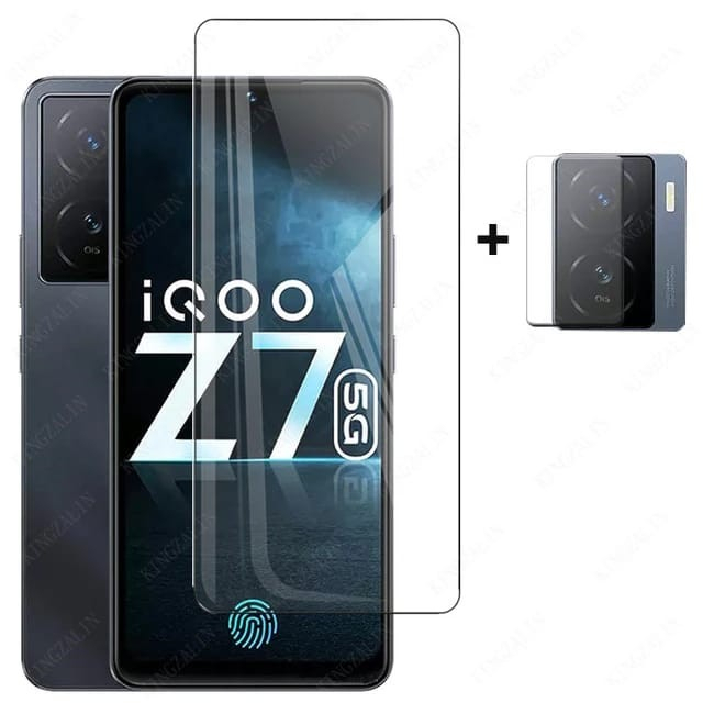 IQOO Z7 Z7X 5G Tempered Glass Clear 2IN1 Layar &amp; Kamera