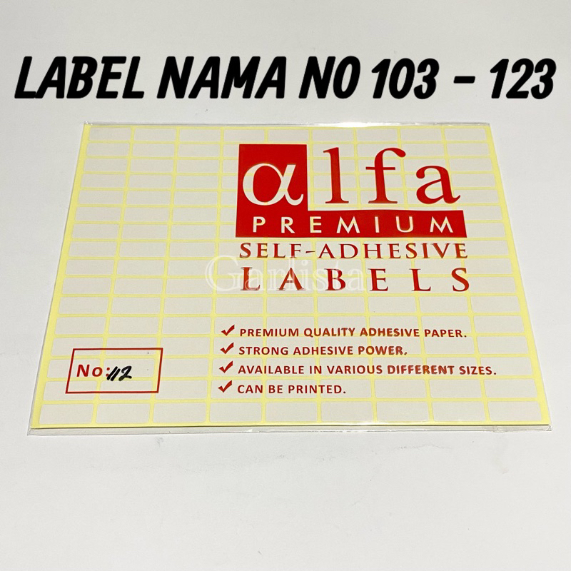 

Stiker Sticker Label Nama Undangan Harga Alfa No 103 107 108 109 112 121 123