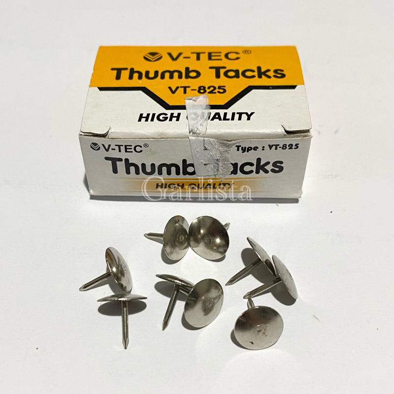 

Paku Payung / Paku Pines / Thumb Tacks Isi 25 Pcs V Tec