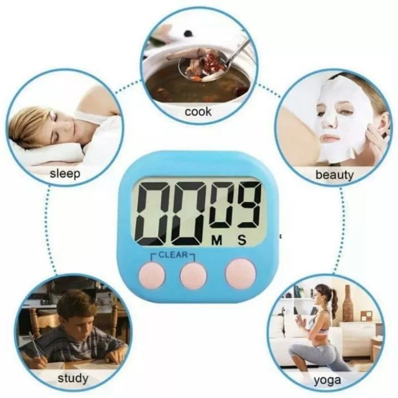 Digital Timer Masak Alarm Stopwatch Magnet