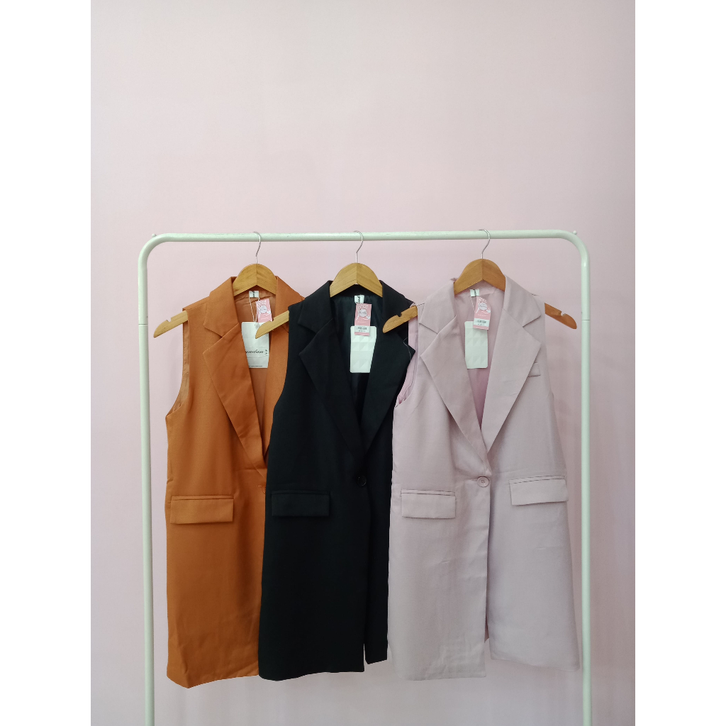 Outer Blazer Tanpa Lengan