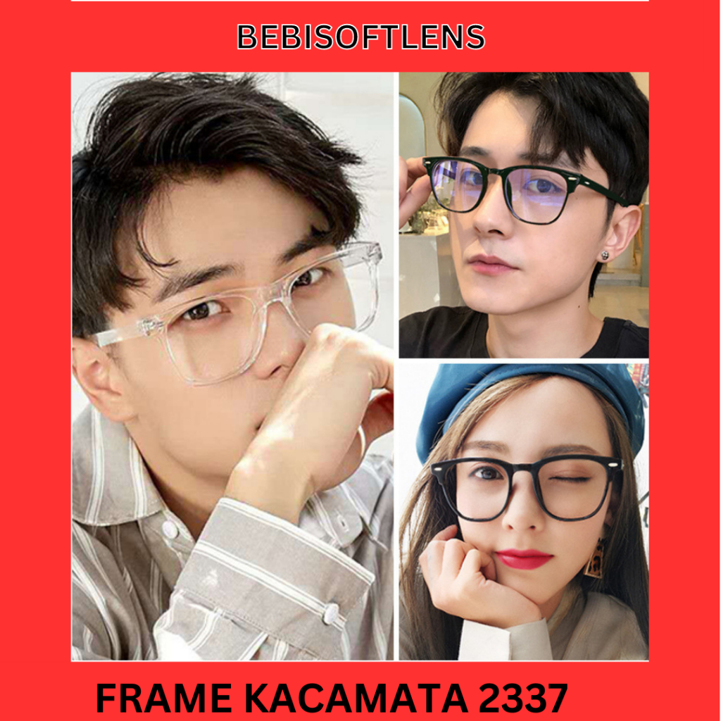 Kacamata Korea 2337 Kacamata Cat Eye, Kacamata Minus Normal , Kacamata Gaya Bluecromic Anti Radiasi Kaca Mata Minus Wanita Pria Kacamata Khusus Plus / Progressive / BB