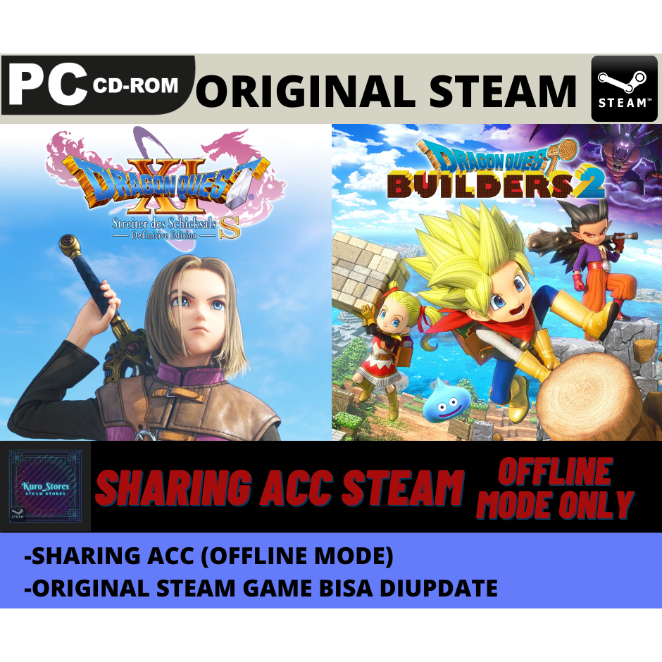DRAGON QUEST XI S + DRAGON QUEST BUILDERS 2 PC Game Sharing Original