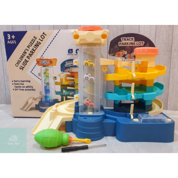 

Unik Mainan Edukasi DIY Puzzle Slide Parking Mobil Set Rail Car P8688A2 Limited