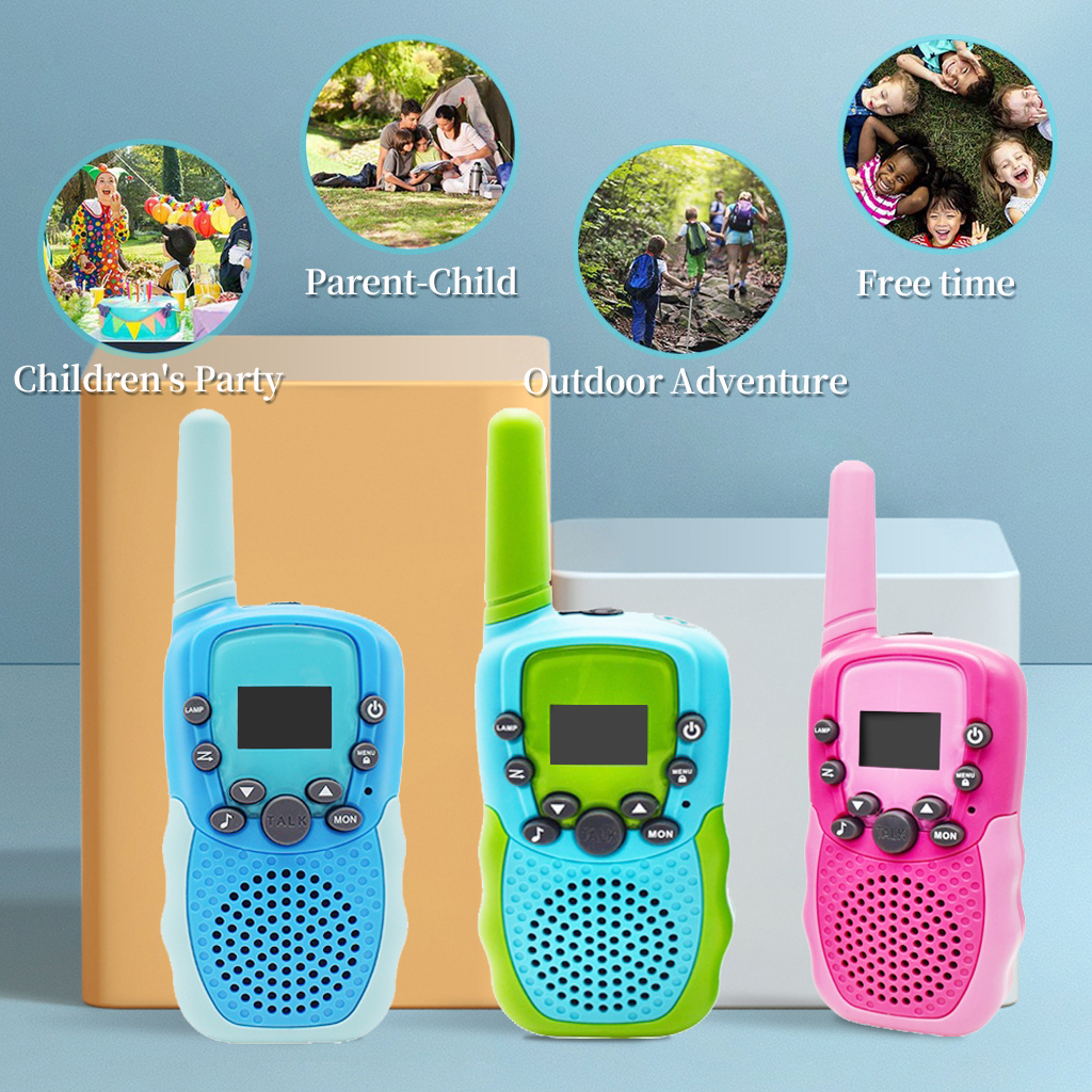 WLN HT handy talky walkie talkie mainan untuk anak-anak berisi 2pcs walky talky kerja untuk 1-3KM