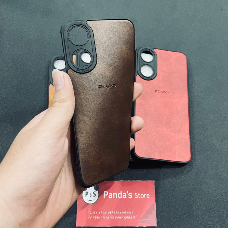 Leather Case Oppo A78 5G Softcase Kulit Elegan Casing Slim Fit