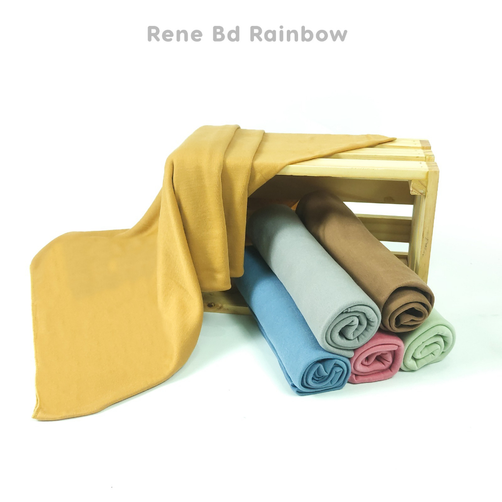 NEW COLOUR RENE BEDONG BAYI POLOS BAHAN KAOS KATUN RENE - BEDONG BAYI POLOS ADEM LEMBUT UKURAN 110X90CM