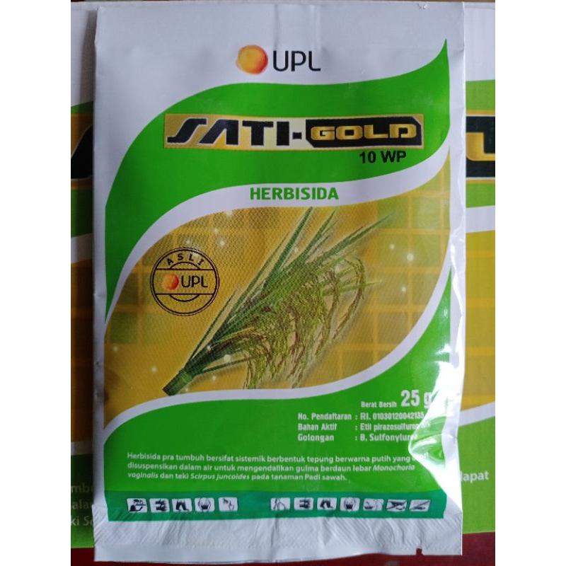 UPL™ SATI-GOLD 10 WP 25 gr|Herbisida Selektif Padi & Pembeku Biji Rumput