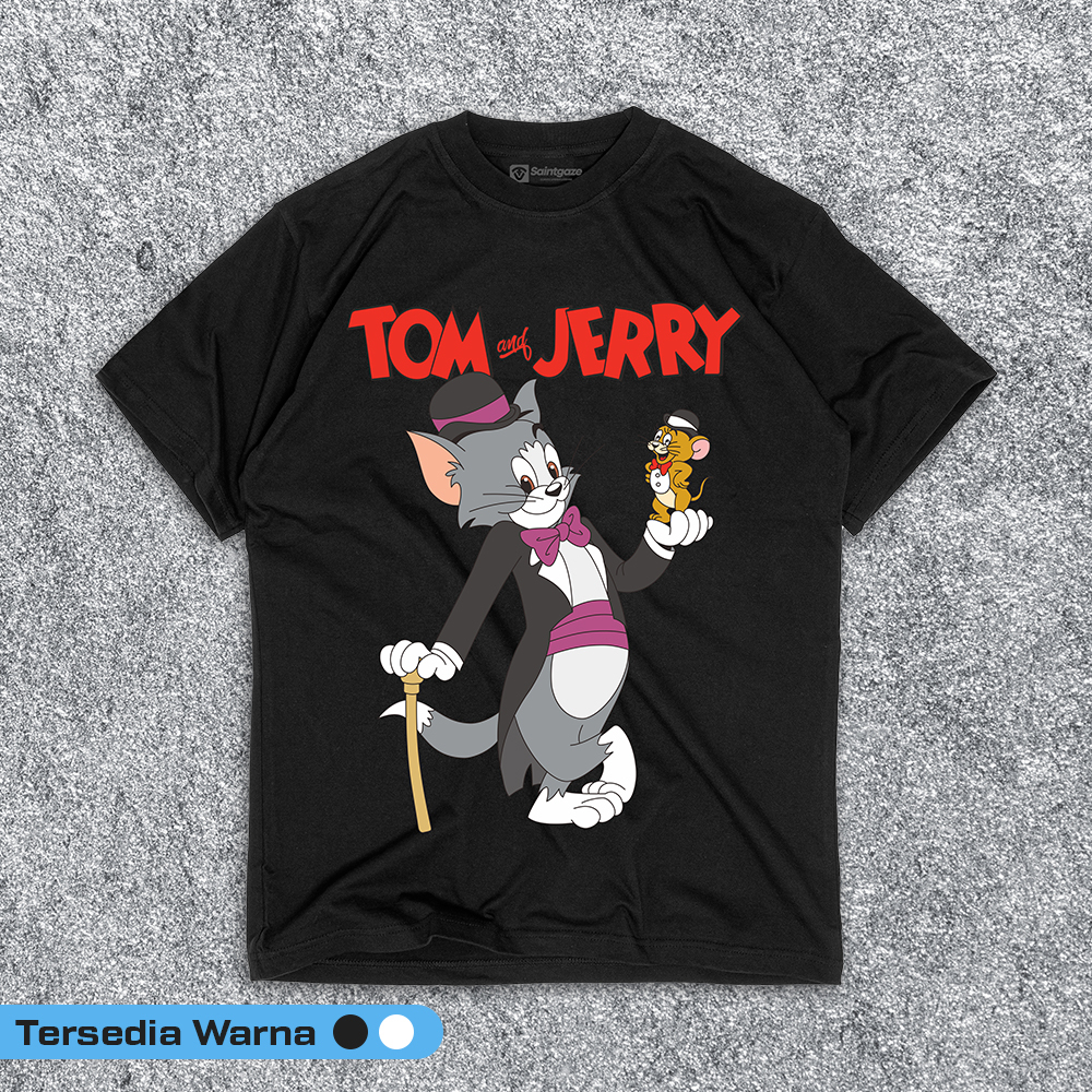Cartoon - Tom And Jerry Kaos kartun dewasa original vintage laki laki wanita cowo cewe baju distro t