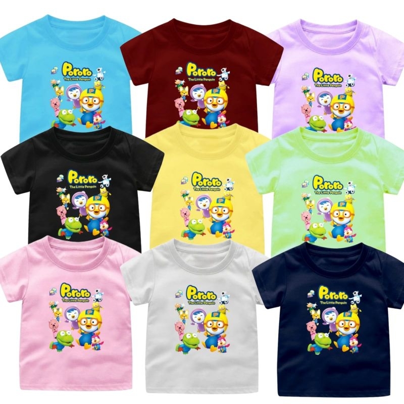 Baju kaos Anak cewek-Cowok Pororo(2) 1-14Tahun/Remaja/Dewasa Ready 10 warna