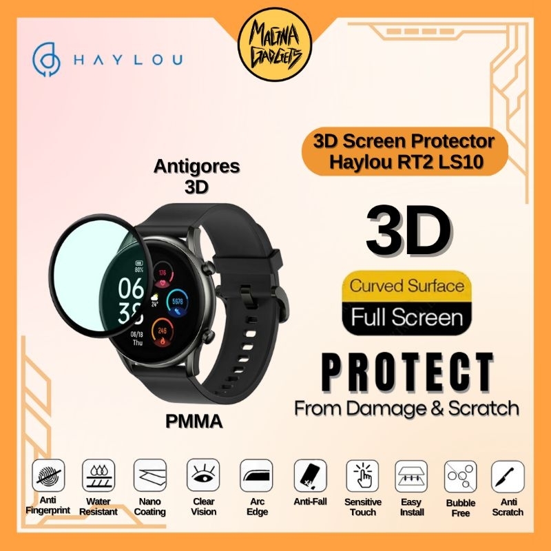 Anti Gores Haylou RT2 LS10 Smartwatch -  3D Full Screen Protector