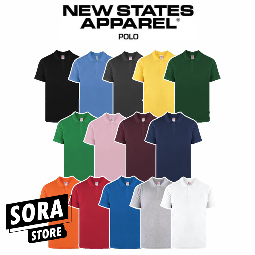 KAOS POLO SHIRT IMPORT NSA PREMIUM COTTON - 100% ORIGINAL NEW STATES APPAREL