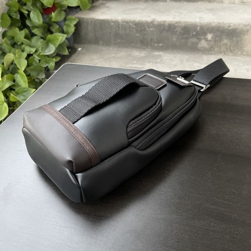Tas Slingbag TUMI Fife Slim Leather Bodybag Mirror Quality
