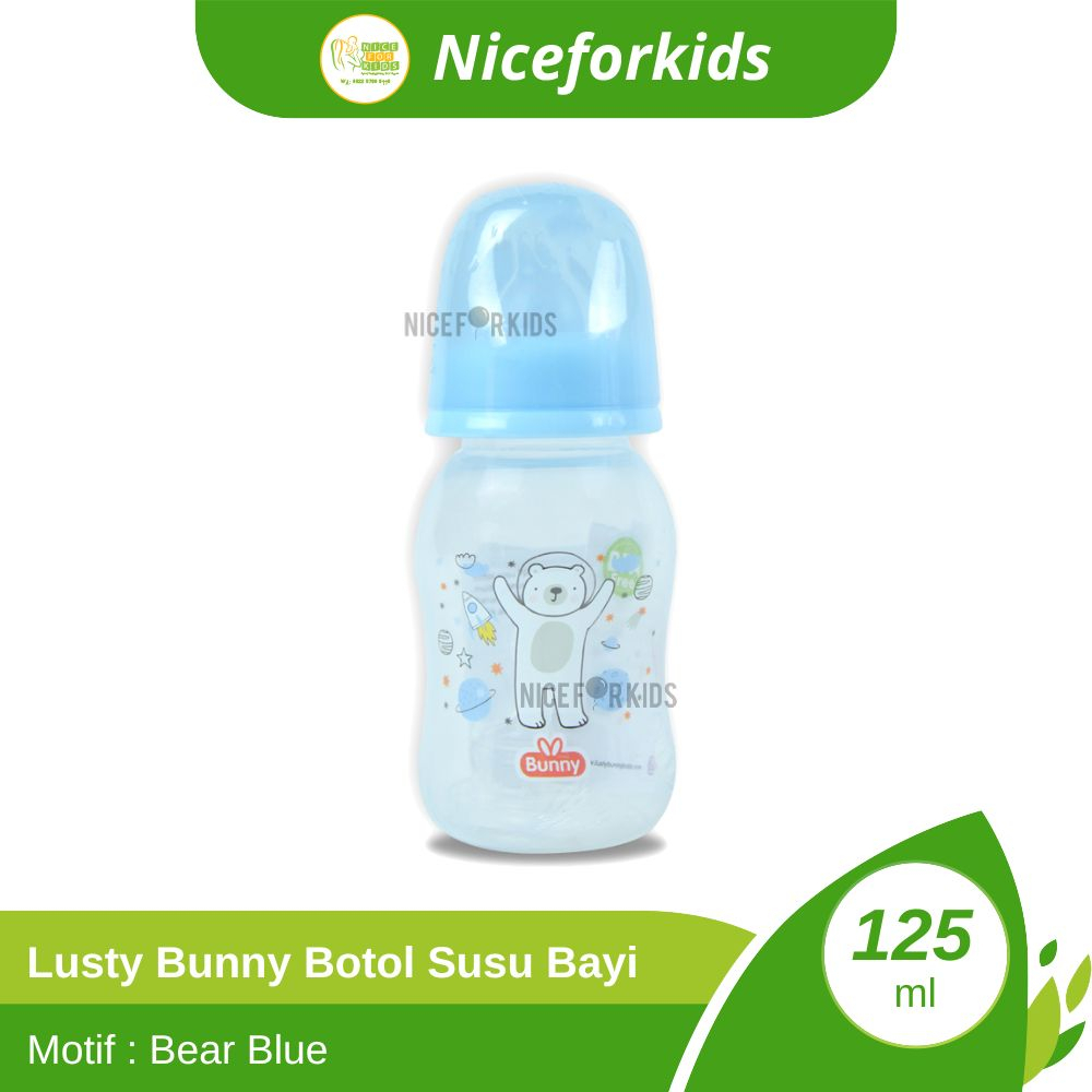 Lusty Bunny Bottle 125 ml / Lusty Bunny Bottle 250 ml / Botol Susu Bayi / Free Dot Gepeng