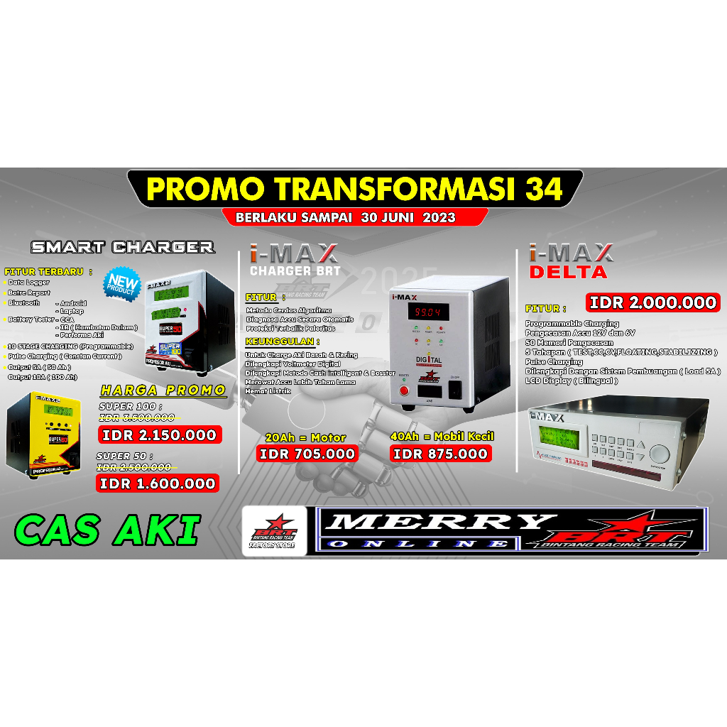 SMART CHARGER IMAX I MAX I-MAX BRT 4A 40ah Cas Aki Accu