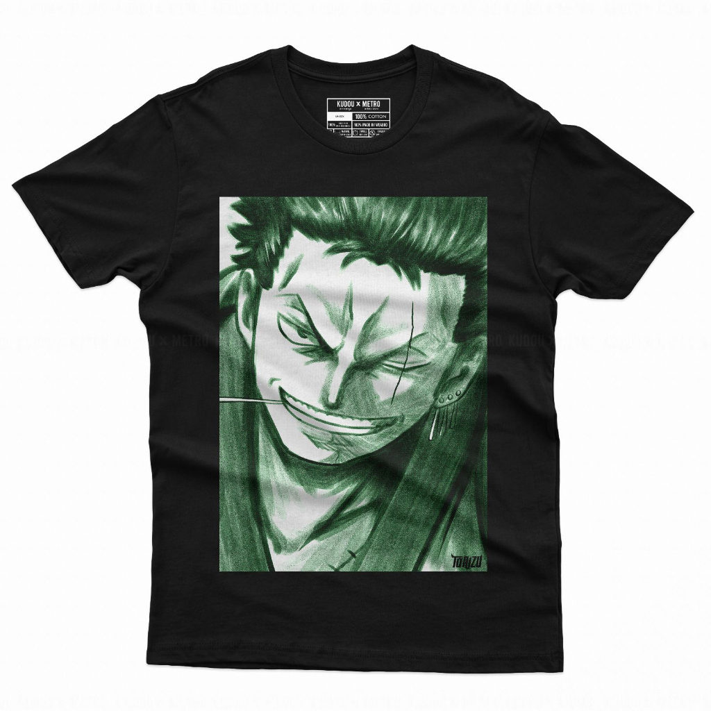 Torizu Tshirt Zoro Brush Anime Manga One Piece Mugiwara Premium Unisex