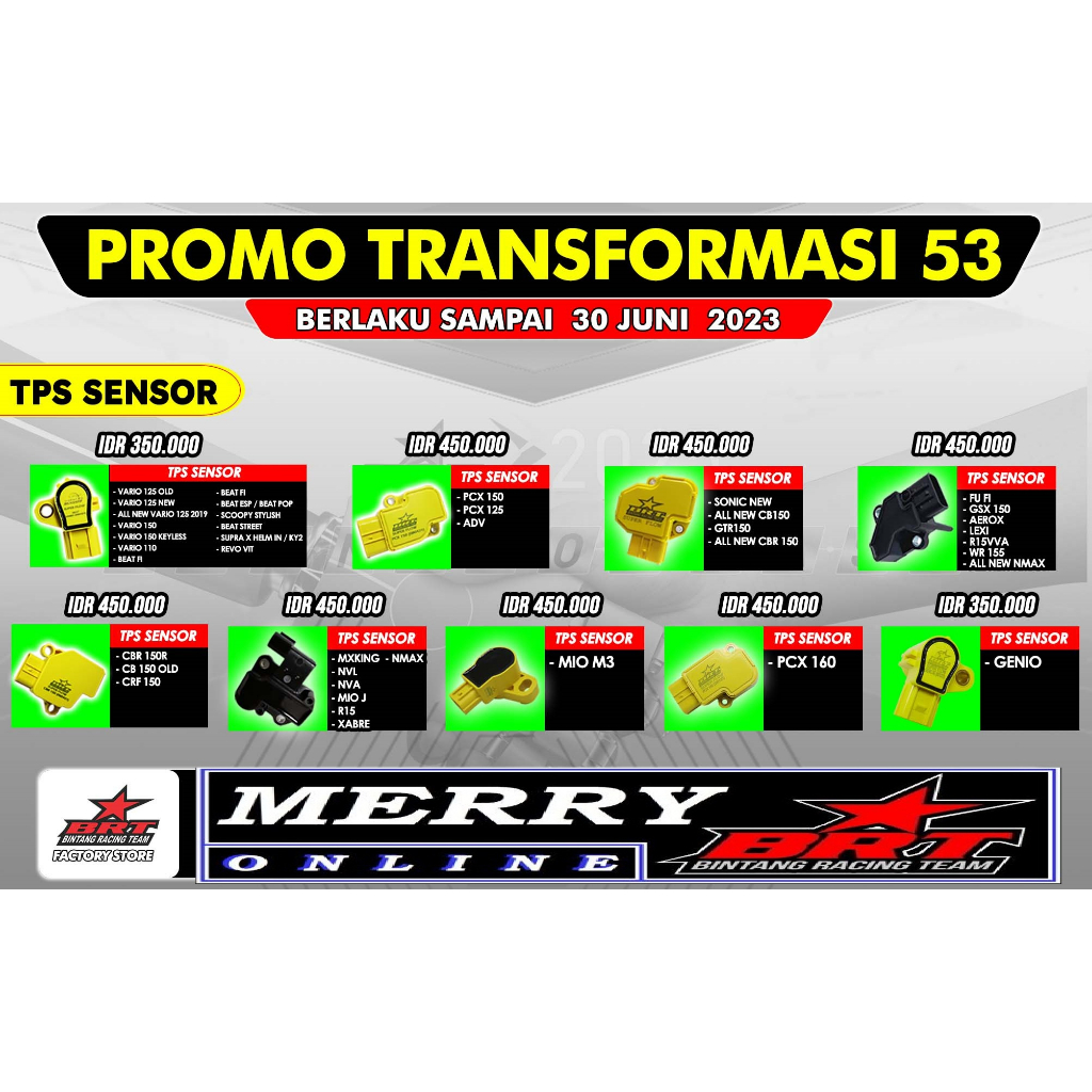 TPS SENSOR BRT Nmax Old / MX King / NVL / NVA / Xabre / Mio J / R15 V2