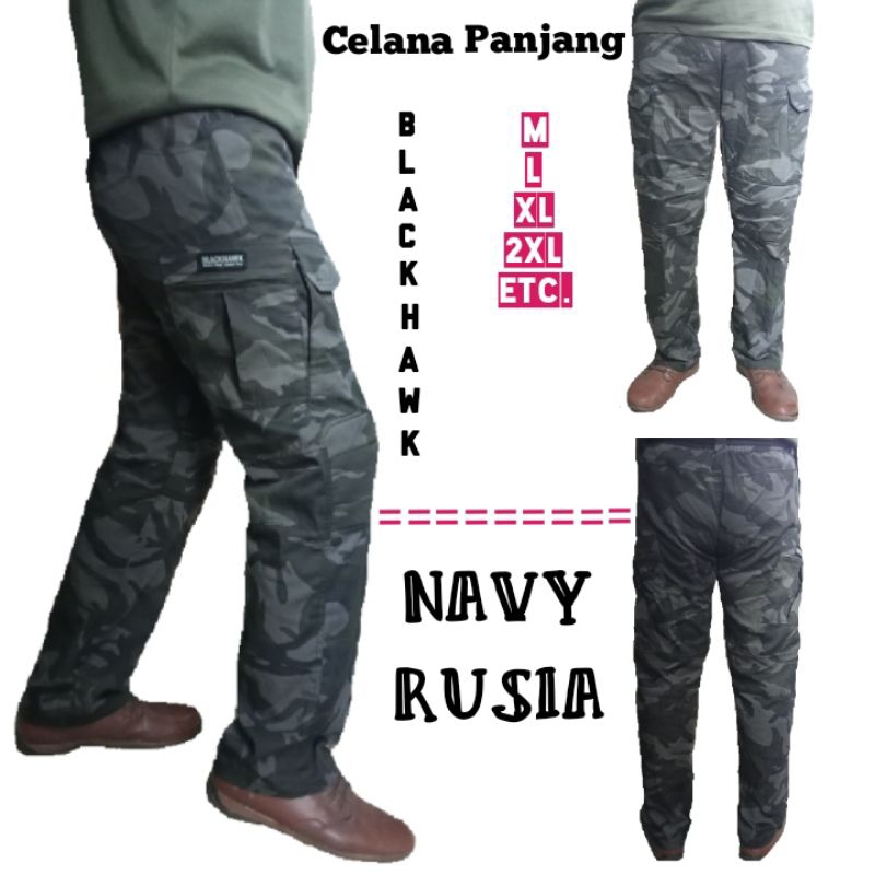 Celana Cargo Blackhawk Loreng Rusia