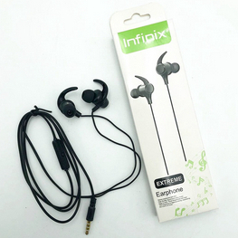 NEW HEADSET/ HEANDSFREE/HF/INFINIX EXTREME STREO  EARPHONE EXTRA BASS