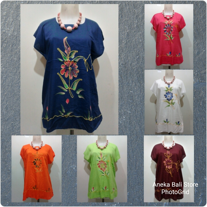 Baju atasan stik lukis Bali murah UK-XL, pakaian wanita,  atasan wanita, Baju bordiran bali, kaos wa