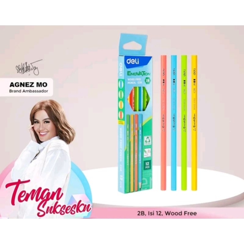 

Deli Wood Pensil 2B Enovation (Isi 12 Pcs).