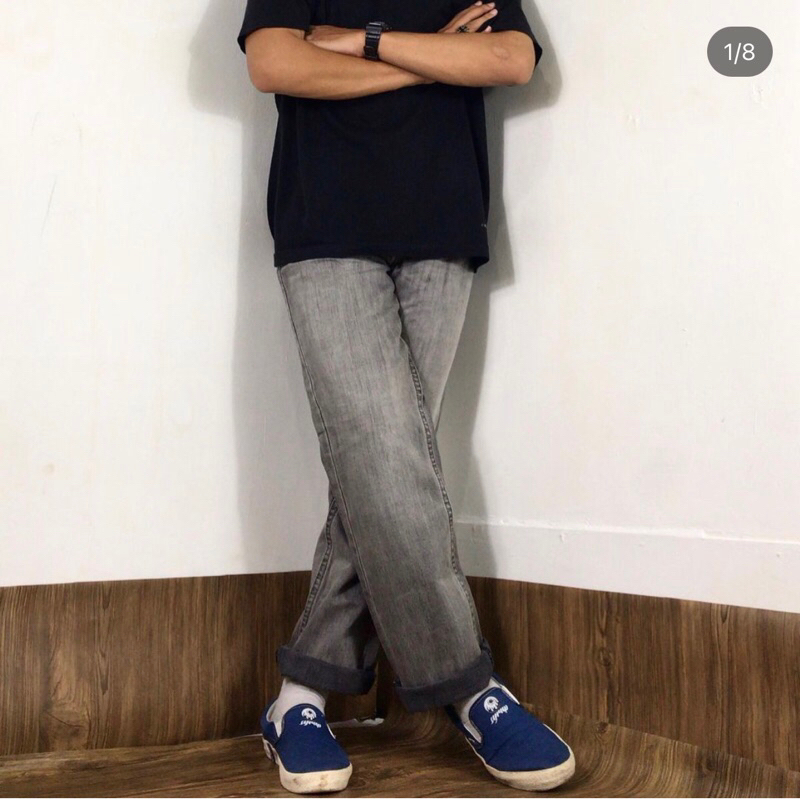 OLZEN WASHED GREY JEANS PANTS