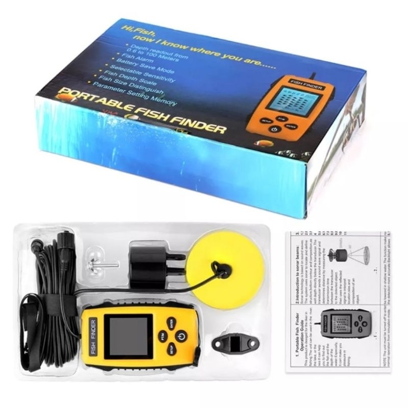 GPS Alat Pelacak Ikan Sensor Sonar Fish Finder Cable LED Display