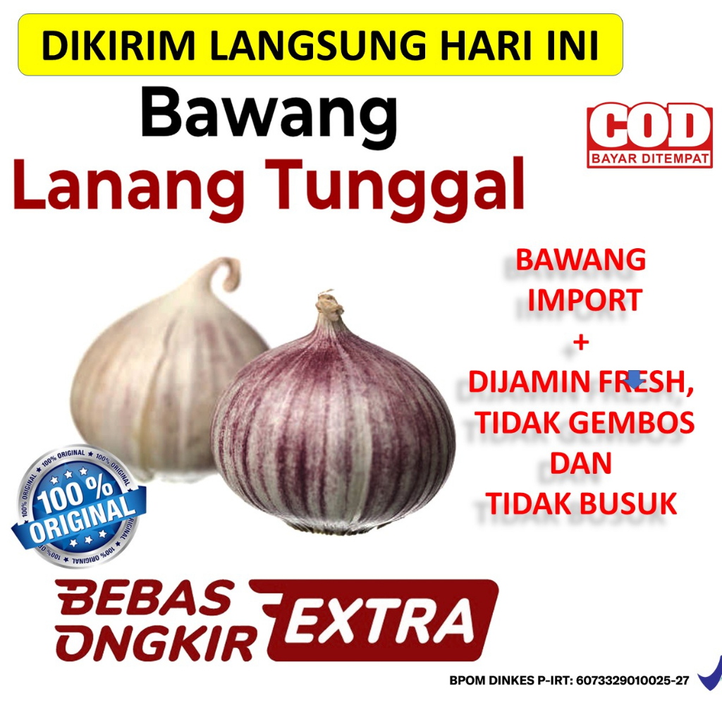 

Bawang tunggal 1 kg Bawang tunggal lanang 1kg Bawang lanang tunggal asli Bawang lanang tunggal asli