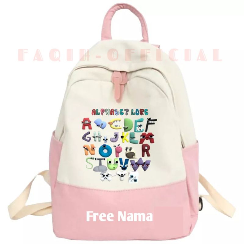 Tas Ransel ALFABET LORE,,Tas Ransel Anak Sekolah ALFABET LORE