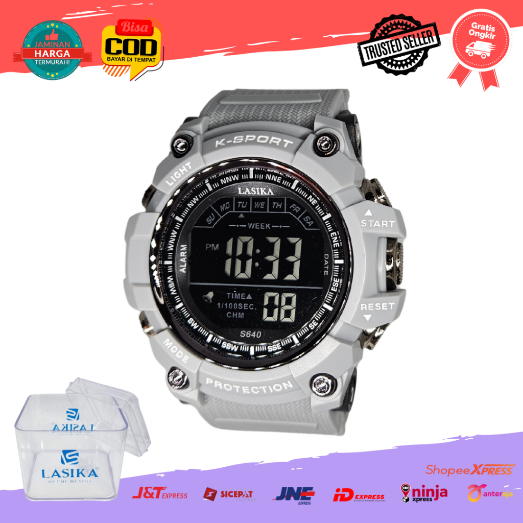 [COD] Jam Tangan Sport Digital Anak Remaja Pria Cowok  Lasika 607 Besar Water Resist Anti Air