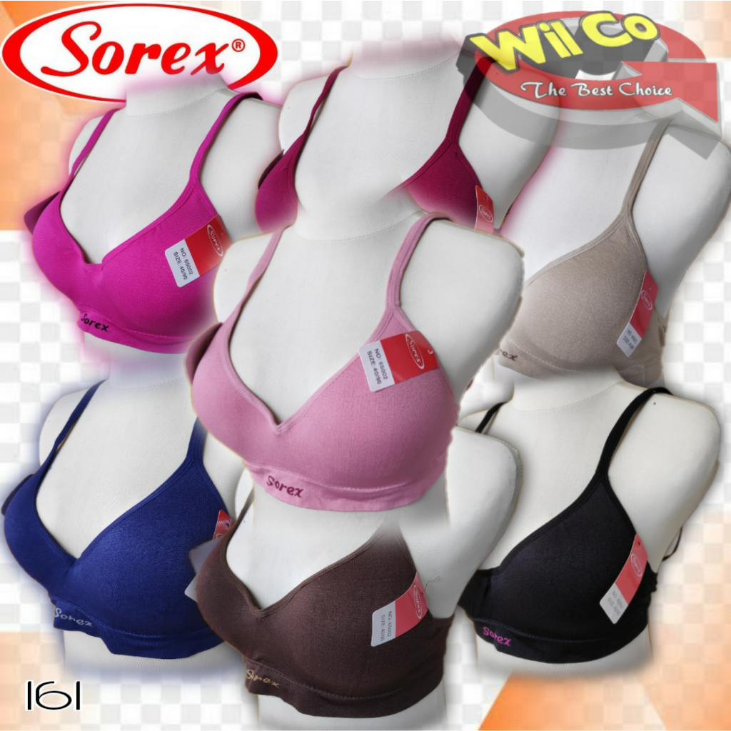 K161 - BRA/BH SOREX CASUAL COMFORT BUSA TIPIS ADA KAWAT CUP B SEDANG SIZE 34 - 40