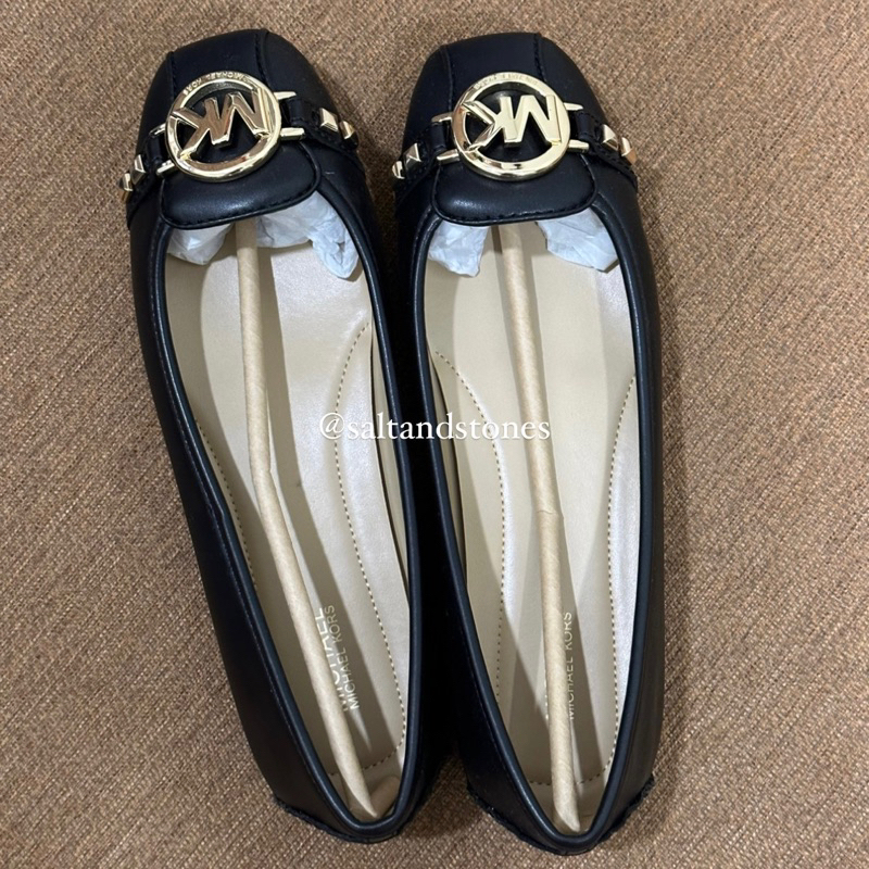 Michael Kors Flat Shoes Black Gold