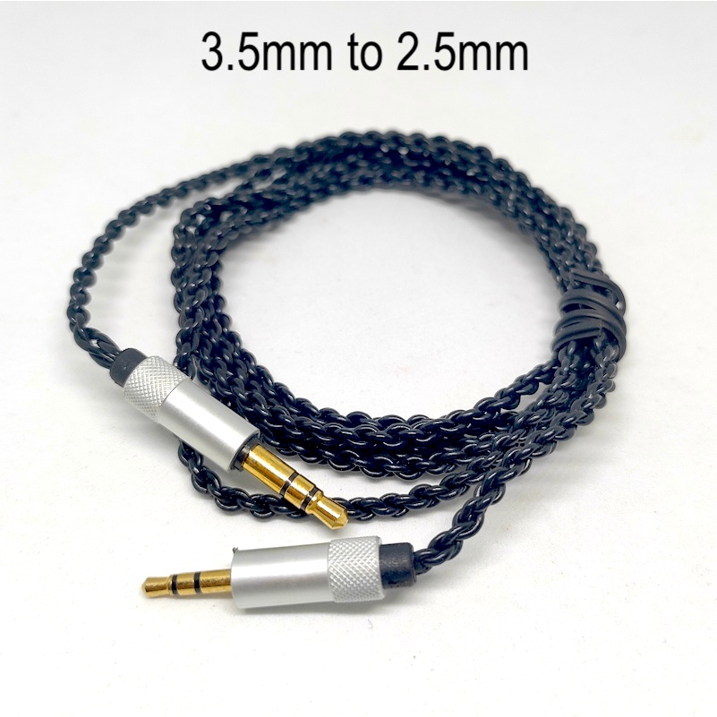 Custom HiFi Headphone Cable Aux Replacement 2.5mm 3.5mm With Mic