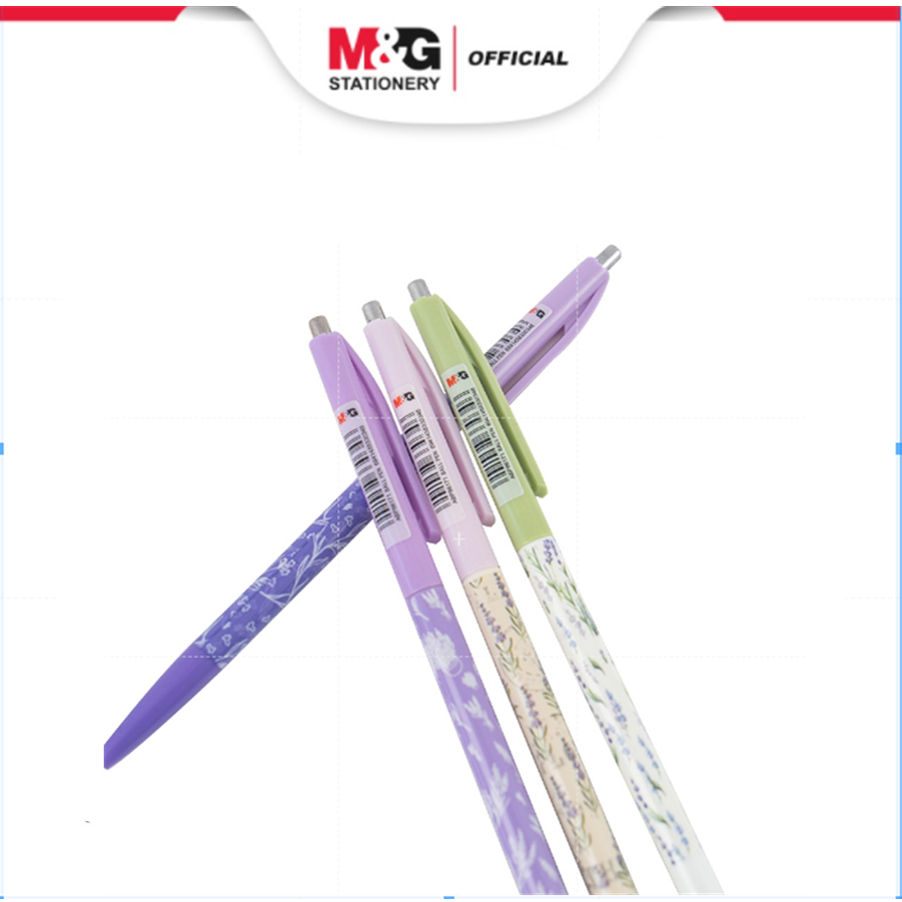 

M&G Pulpen Gel Lavender Retractable Ball Pen Biru 0.38mm