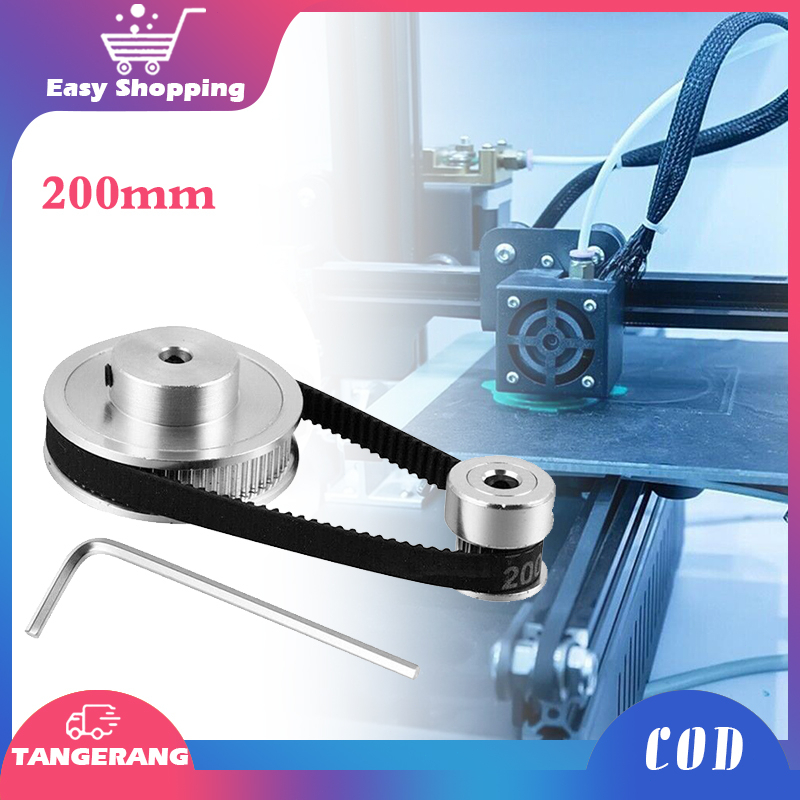 Close Loop 2GT Pulley Timing Belt 200mm Timing Belt Pulley 60 Gigi 20 Gigi Lebar 1:3 Reduction For 3D Printer