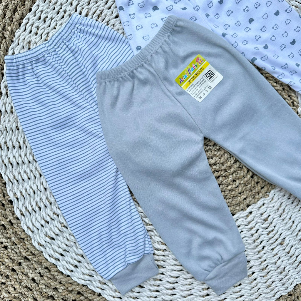 3 PCS Baju Lengan Panjang + Celana Panjang  Bayi Atasan Bayi Baju Newborn Baju Bayi Baru Lahir Gift Bayi Hadiah Lahiran Bayi Baju bayi lengan panjang ASYAM BABY