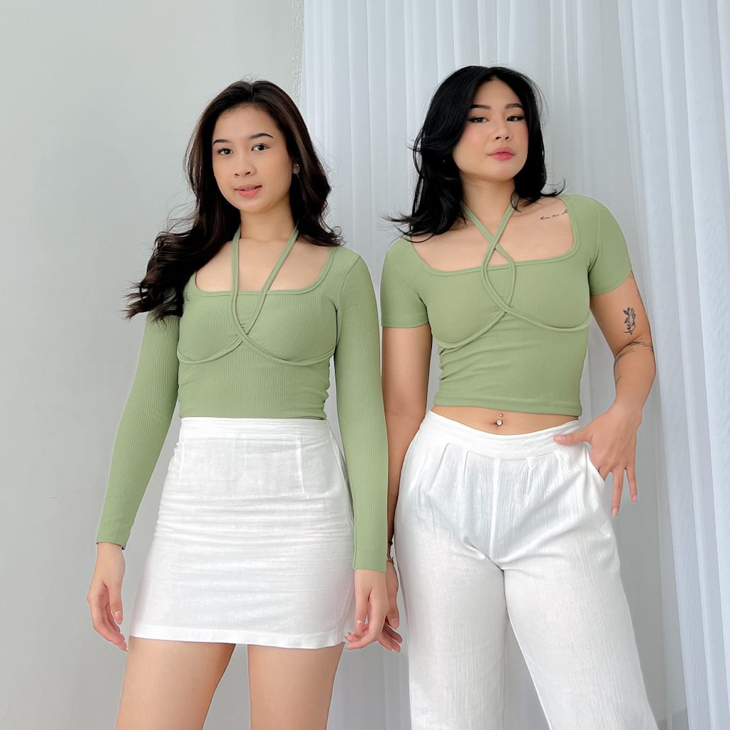 WILLO TOP / Lengan Panjang / Lengan Pendek / Top Rib