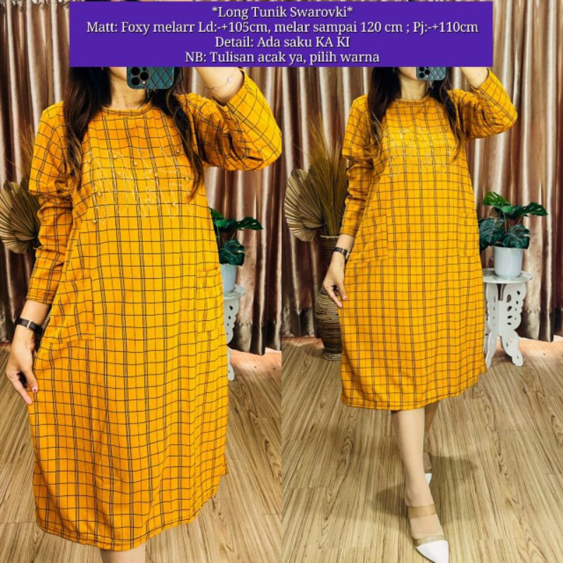 Dress Foxy Kotak / Dress Foxy Panjang / Dress Kekinian / Dress Murah / Daster Foxy Melar / Daster Foxy Murah