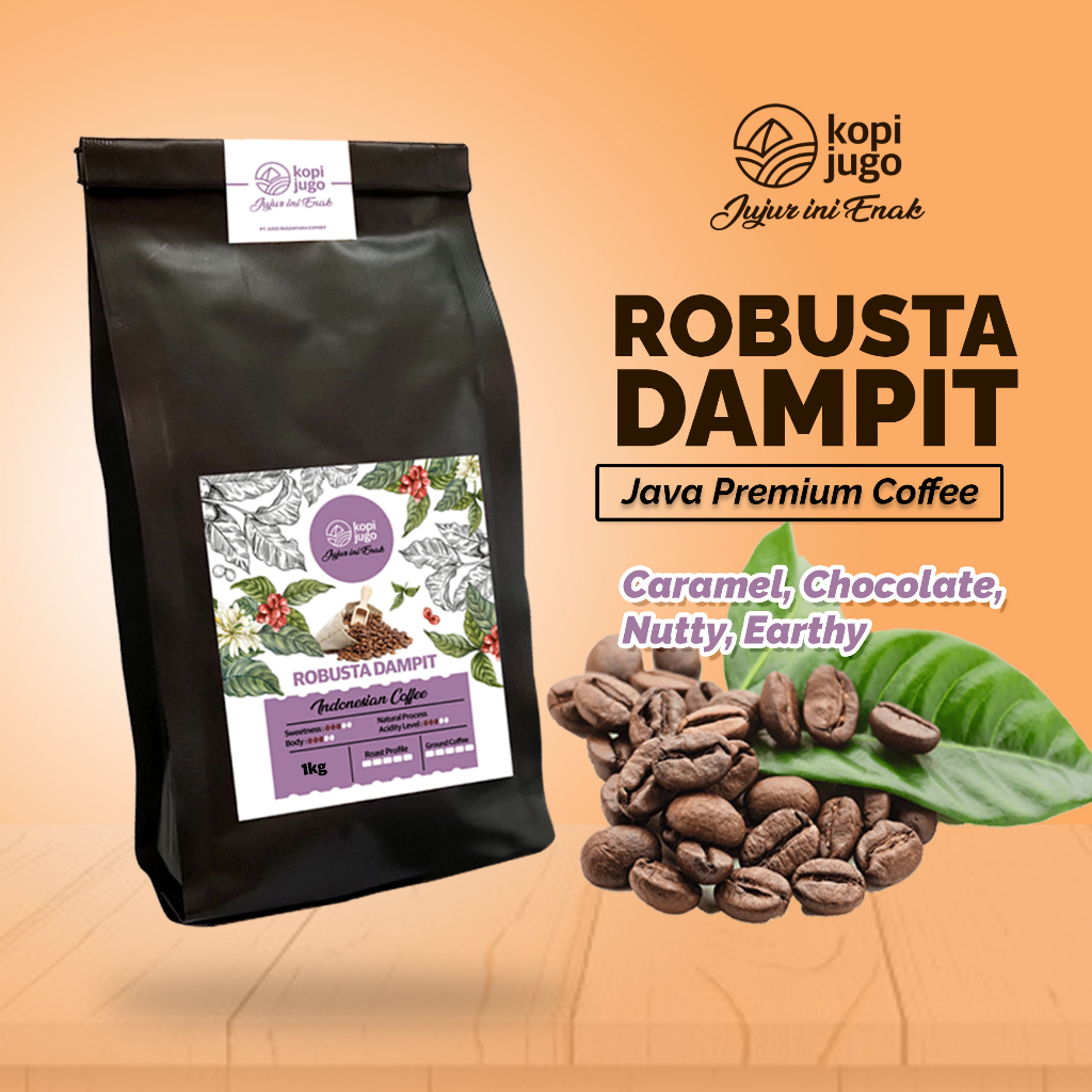 

KOPI JUGO Kopi Robusta Dampit / Biji Kopi Bubuk Murni Asli Kopi Robusta Jawa Ground Coffee Roast Bean Java Coffee | Oleh-oleh Kota Malang Batu