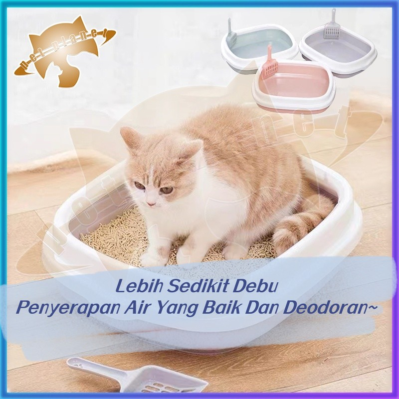 Bak Pasir Kucing Cat Litter Box Bak Pasir Kucing Jumbo Tempat Pup Kucing Tempat Berak Kucing