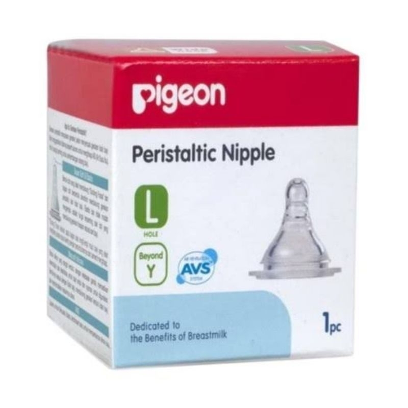 Pigeon Peristaltic Nipple Slim Neek / 1 box Isi 1pcs / Dot Botol Bayi