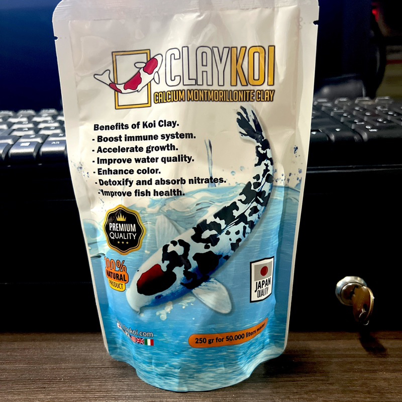 ClayKoi+ Calcium Montmorillonite Clay / Penjernih Kolam Aquarium Ikan 250gr