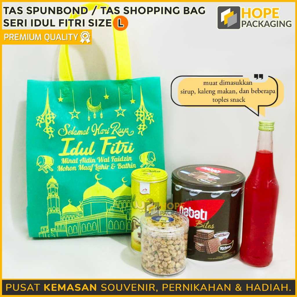 GOODIE BAG POLOS / Shopping bag packing hampers lebaran  packing nastar / tas lebaran IDUL FITRI / souvenir hadiah idul fitri tempat toples kue box nasi sirup spunbond