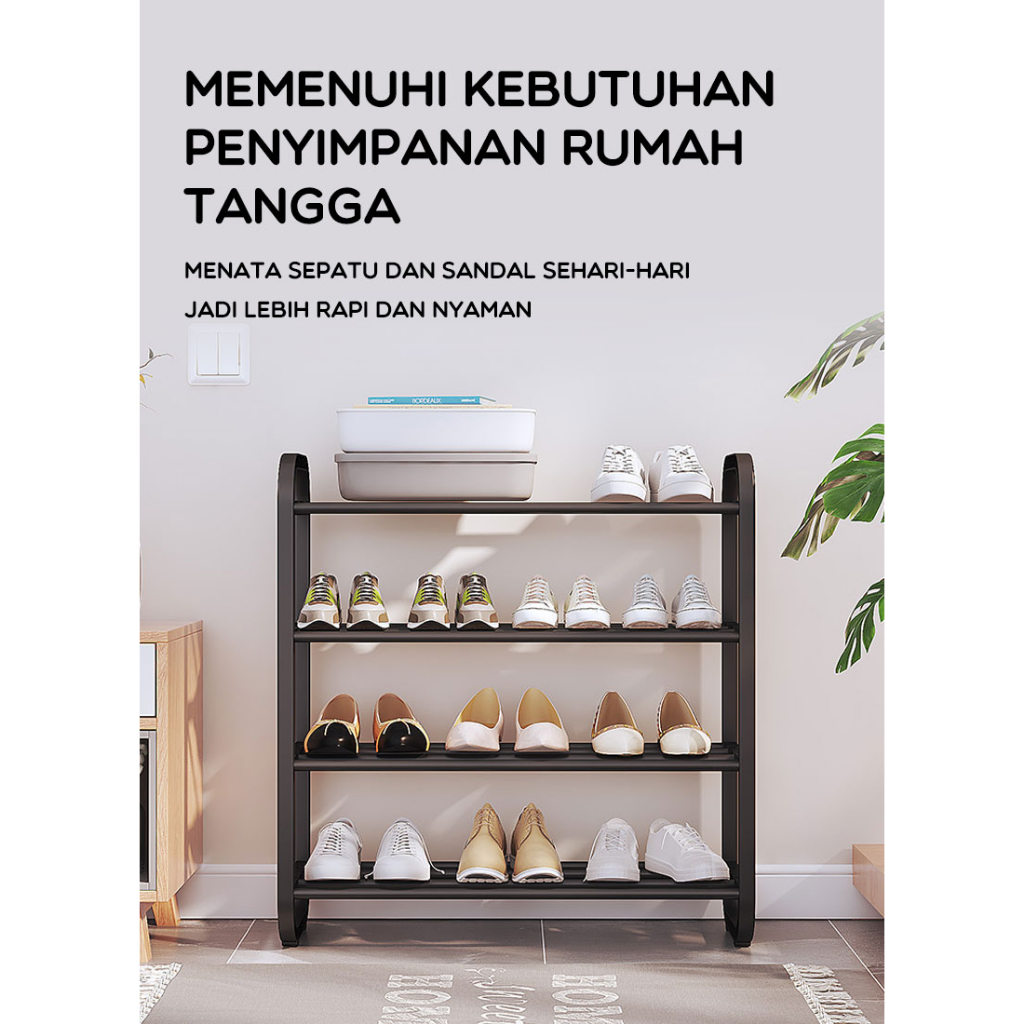 Rak Sepatu 4 Susun Bonbox BFS221201 Rak Serbaguna