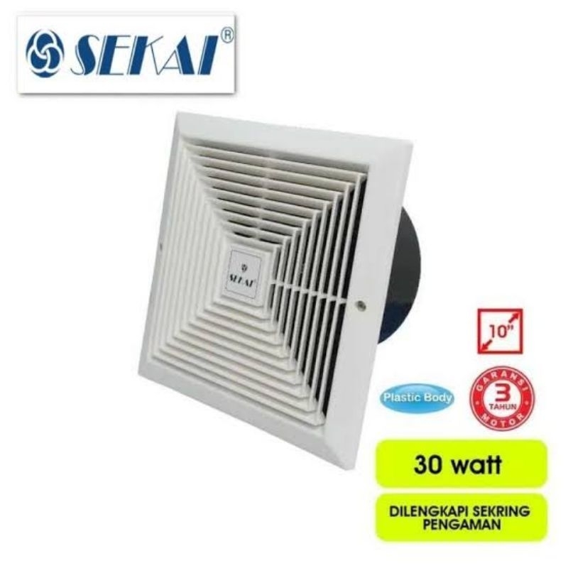 KIPAS ANGIN PLAFON PLAFOND EKSHAUS VENTILASI EXHAUST CEILING VENTILATION VENTILATING FAN SEKAI MVF 1