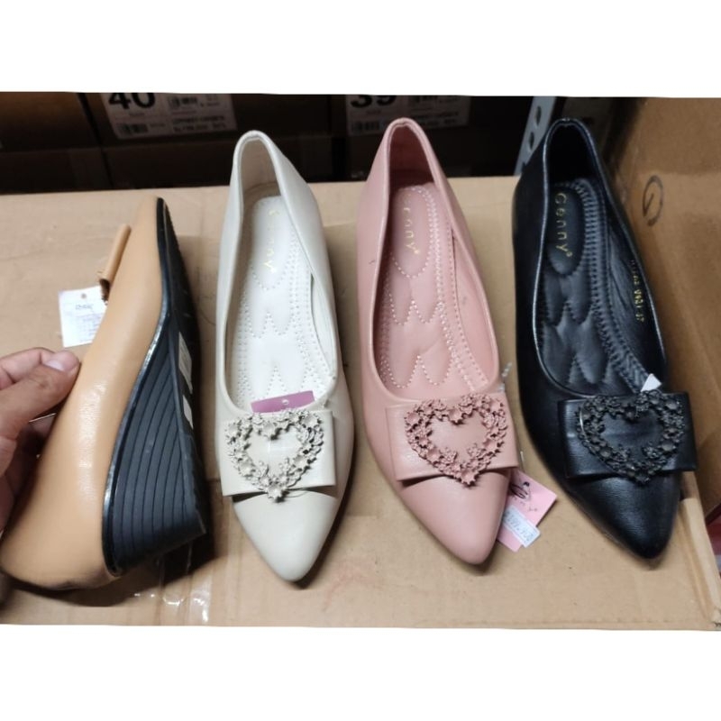 SEPATU PANTOFEL WEDGES WANITA ORIGINAL GENNY