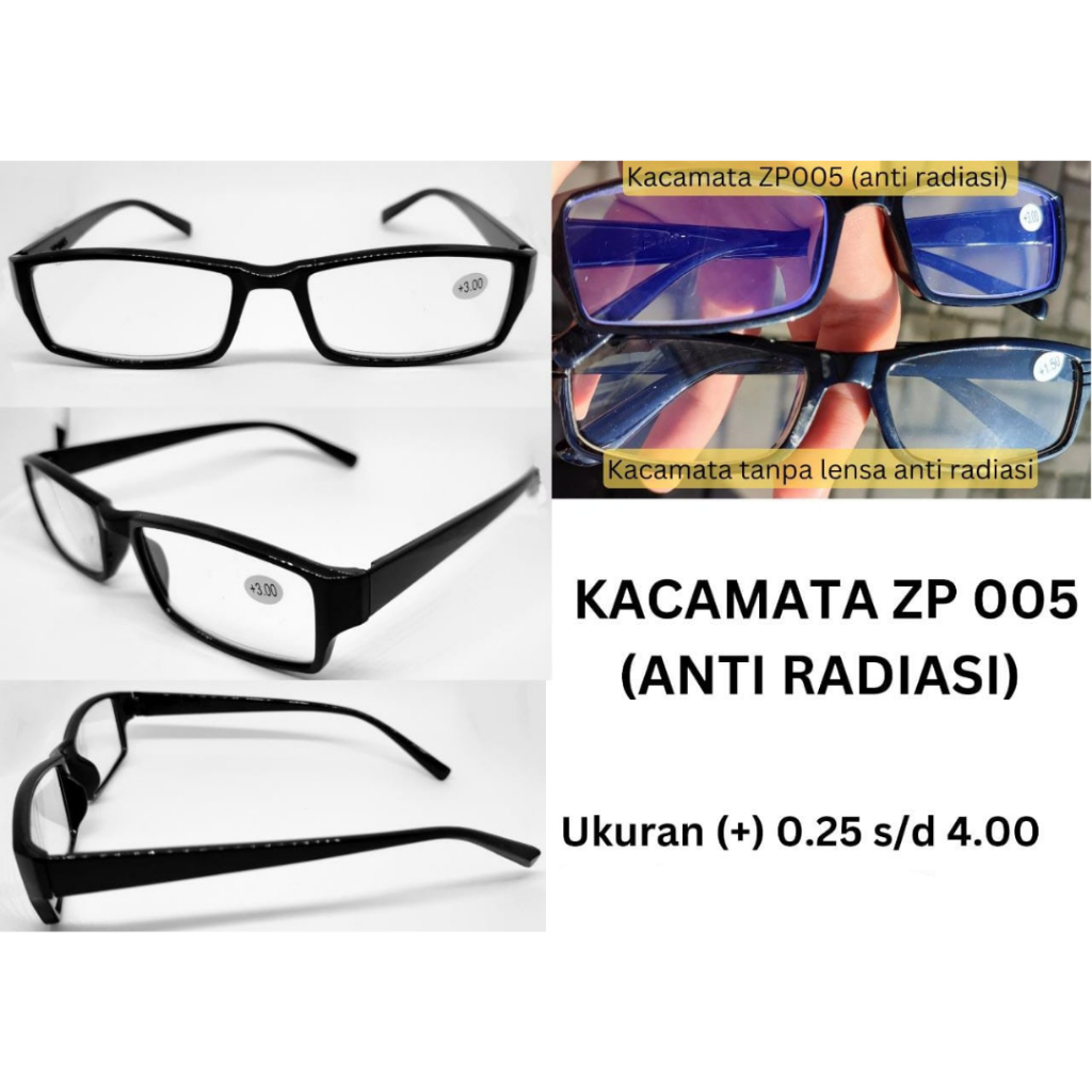 Kacamata Baca Anti Radiasi Kacamata Plus Kacamata Rabun dekat Untuk Wanita Dan Pria Reading Glasses ZP005