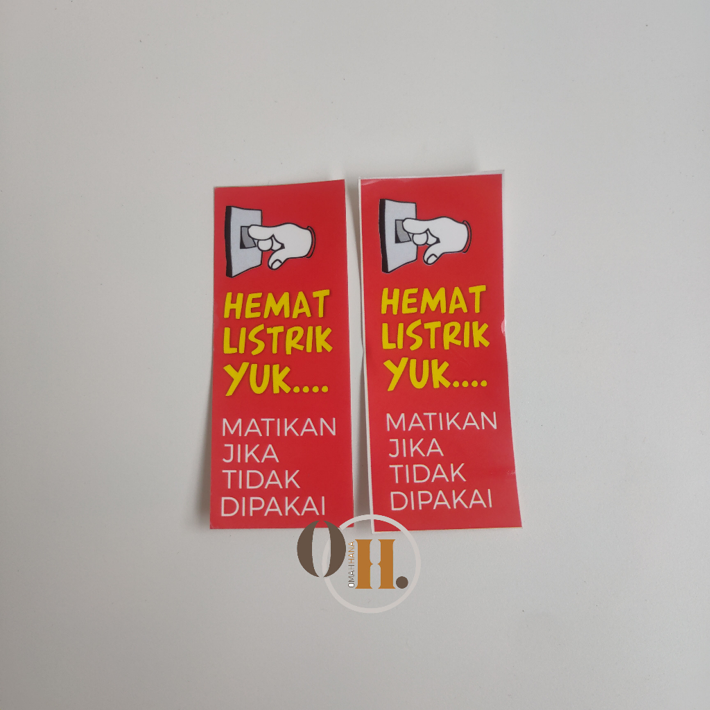 

Stiker Hemat Listrik - Stiker Hemat Energi - Stiker Waterproof
