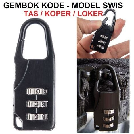 Gembok Tas - Kunci Tas - Kunci Gembok Pasword - Kunci Gembok Tas