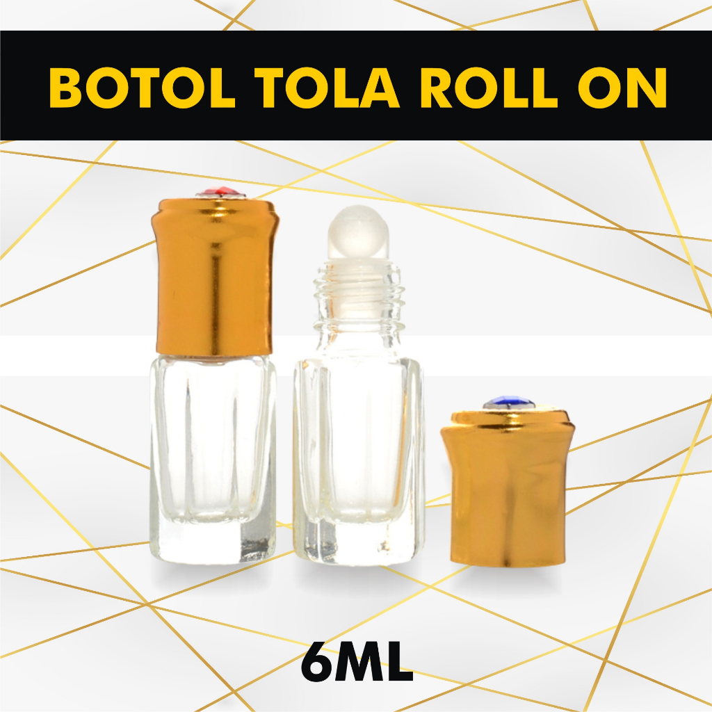 BOTOL ROLL ON TOLA MUTIARA UKURAN 6ML (PERLUSIN)